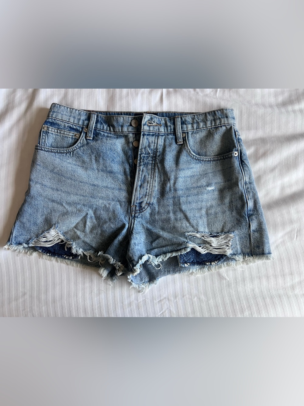 Lucky Brand Light Blue Distressed Denim Cutoff Shorts